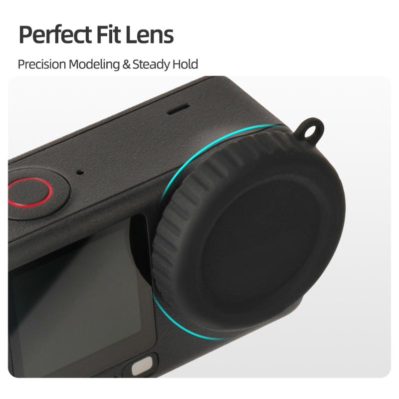 Precise Molded Silicone Lens Cap Cover for ACTION 6 Cameras Providing Shockproof Protections and Scratch Resistance