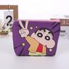 Crayon Shinchan Coin Purse Cute Anime Student Wallet Cartoon Travel Wallet Keychain Key Charger Storage Bag Gift