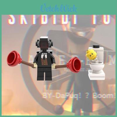 High-quality Abs Small Building Blocks Diy Toy Set For Kids Toilet Man Vs Invincible Warrior