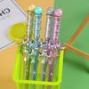 12pcs 0.5mm Sword-shape Gel Pen Black 0.5mm Decompression Pen Anti-slip Grip Easy To Refill for Student Adult Gift Back To School