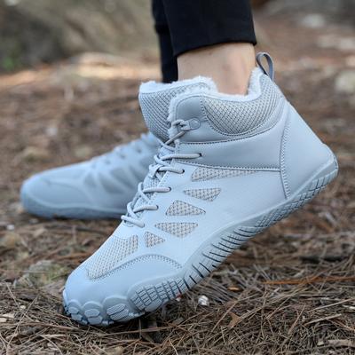 Winter Snow Boots Men's and Women's Cotton Shoes Waterproof Warm Velvet Couple Barefoot Shoes Outdoor Hiking Shoes
