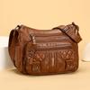 Fashion Single-shoulder Crossbody Bag - Large Capacity, High-end, Soft Leather, Suitable for Middle-aged Mothers' Use Casually