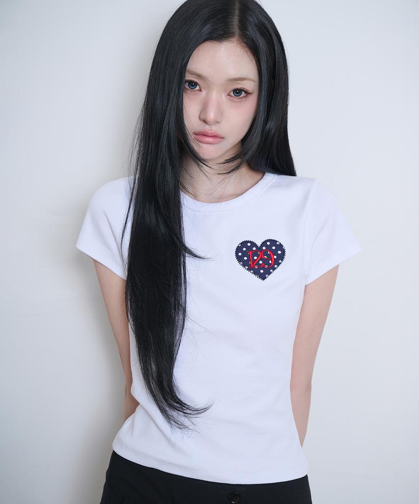 ILLIGO 129 Dot Fitted T-Shirt White