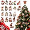 12pcs Christmas Santa Gnomes Paper Pendants Christmas Decorations For Home 2026 Christmas Tree Ornaments Navidad New Year Gifts