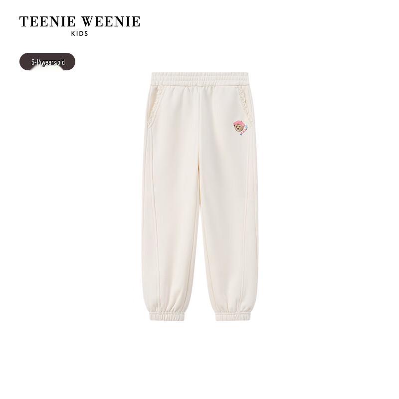 Teenie Weenie Girls' Sweet Lace-Trimmed Fleece-Lined Sweatpants
