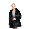 Women's Faux Mink Fur and Leather Long Coat (2021)