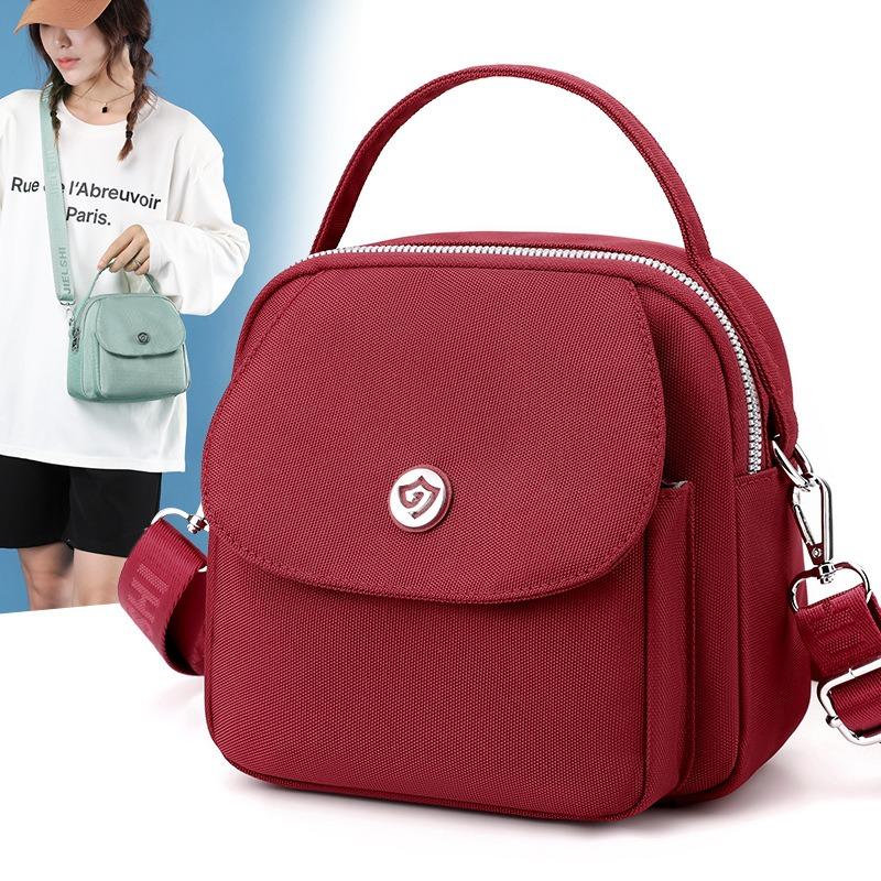 New canvas portable small lightweight multi-layer mother bag medium messenger bag Oxford cloth hand bag