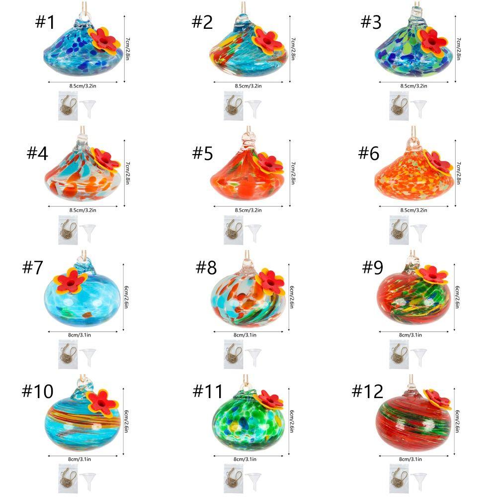 Droplet Shaped Bird Feeder Glass Ball Water Container Easy To Clean Hummingbird Feeder For Window