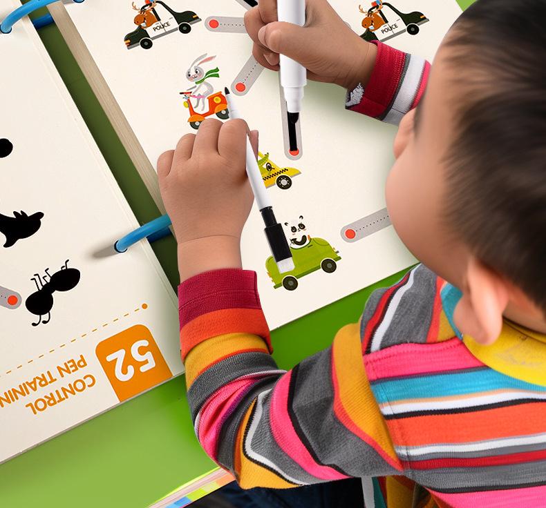 Erasable Pen Control & Concentration Puzzle Toys for Early Education In Kindergarten.