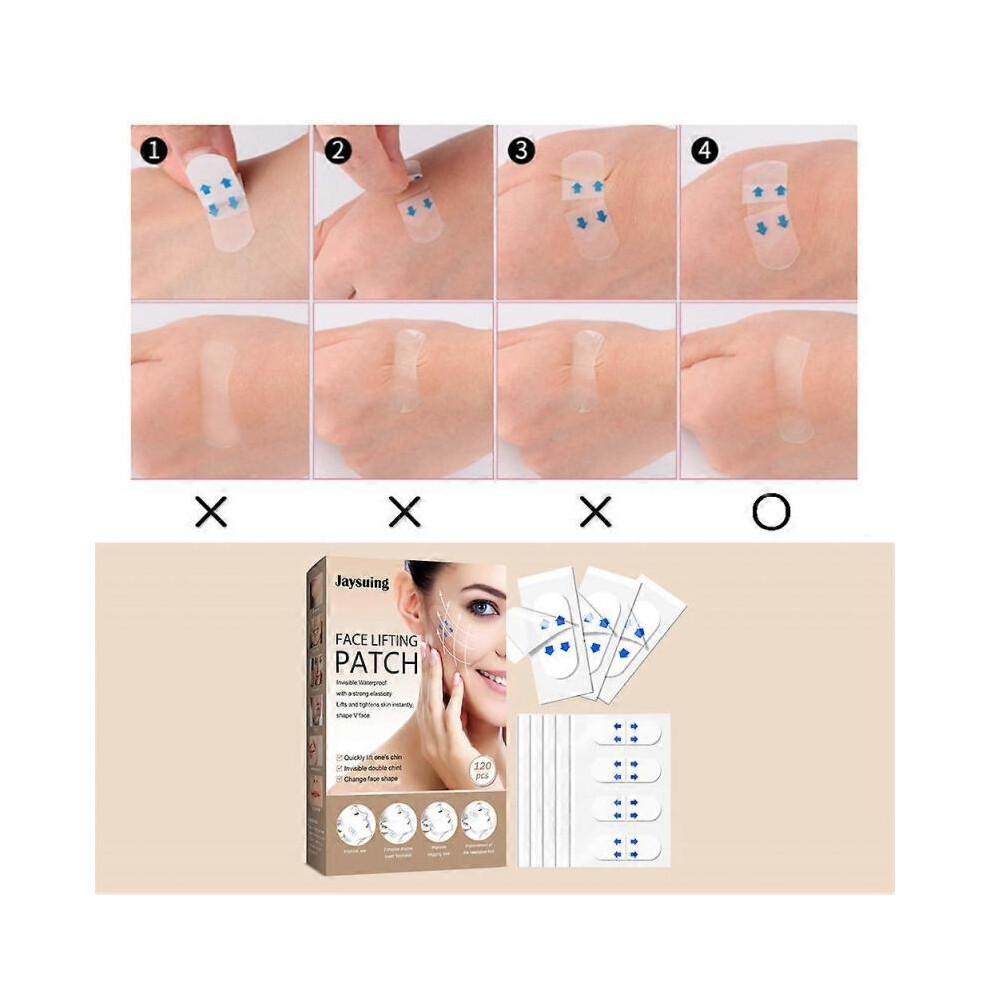 1 boîte Stickers Lifting Visage Transparent Fin Invisible Patchs Visage Outils Lift Visage Forme V Rides Peau Relâchée Ruban Adhésif