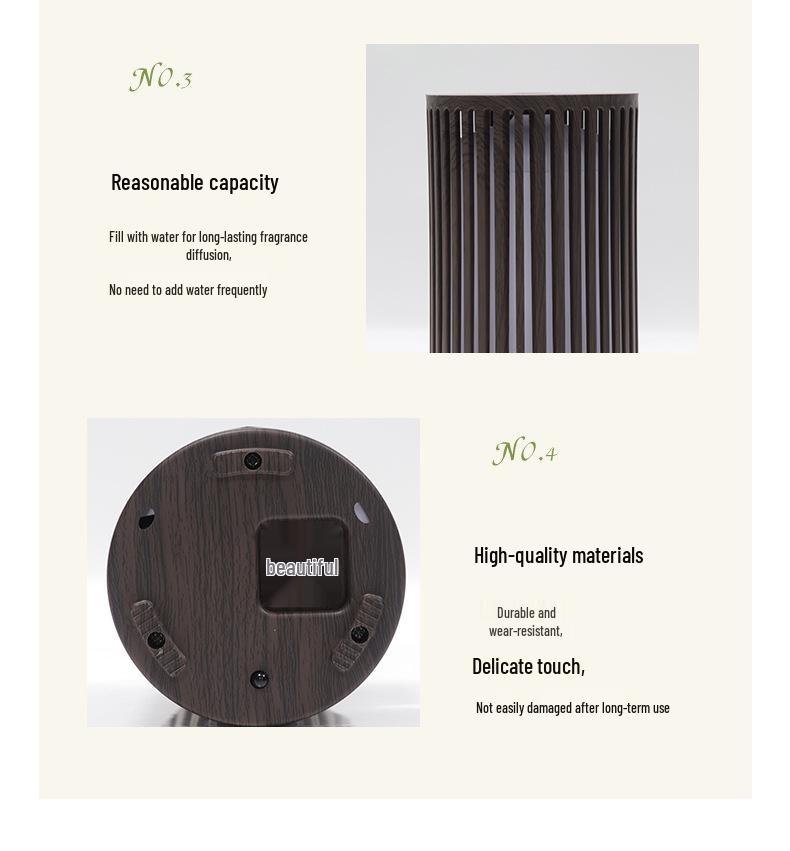 Ultrasonic Aroma Diffuser: Hollow Design, Seven-Color Night Light, Desktop Essential Oil Aromatherapy Humidifier
