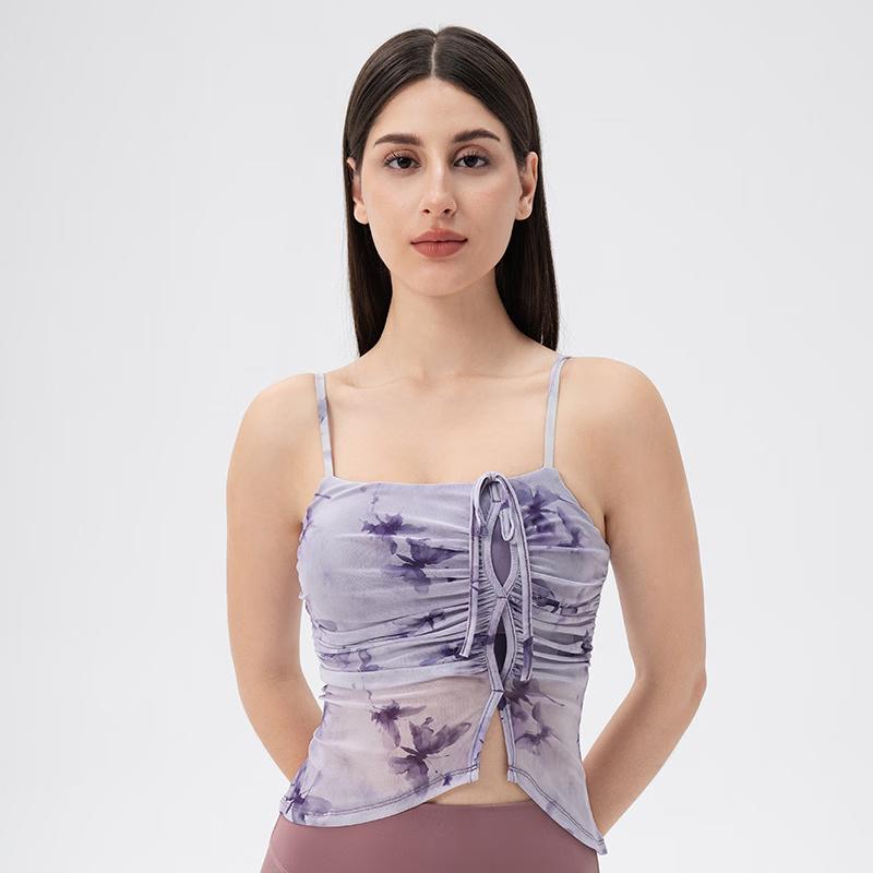 Women s Slim Fit Ink Print Yoga Tank Top S
