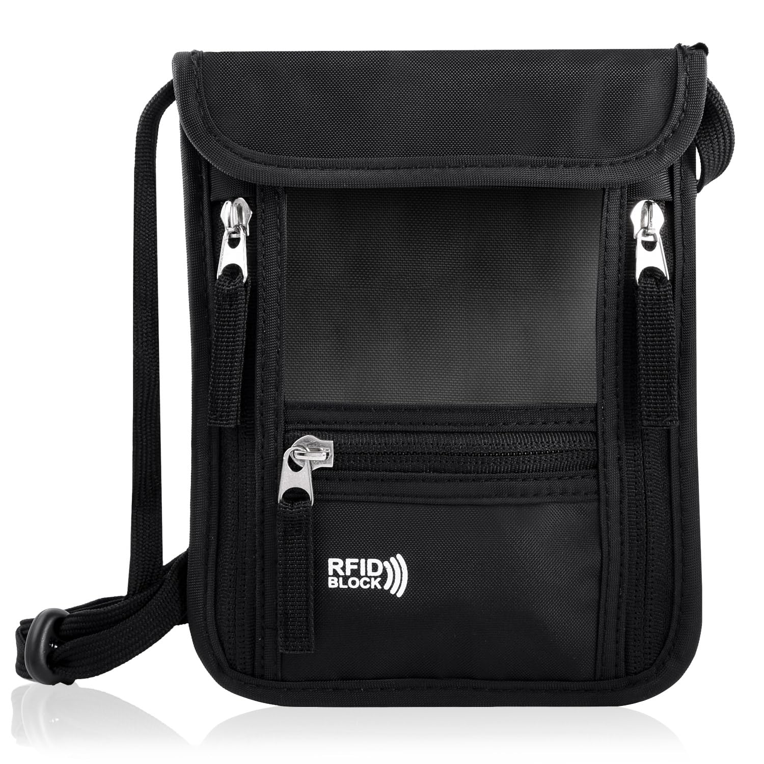 

организацией Безопасность паспорта 7 карманов x компактный x висит на шее [YHM Corporation] [Контролируемый консультант] чехол, антискимминговый мешочек, чёрный