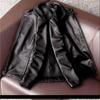 Pure First-layer Sheepskin Leather Jacket Men's Slim-fitting Short Stand-up Collar Leather Jacket