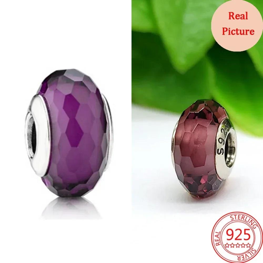 Perles en Verre de Murano Colorées Breloque Vague en Verre Perles en Verre Ondulé Charms S'adaptent aux Bracelets de Marque Bijoux en Cuivre pour Femmes Cadeau