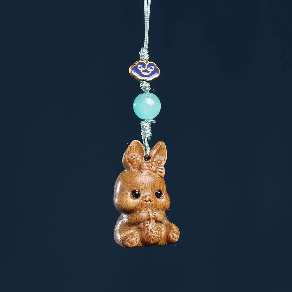 Green Sandalwood Zodiac Animal Guardians Phone Strap & Backpack Pendant