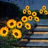 3-Head Solar Sunflower Garden Lamp: Outdoor Lawn Stake Decoration