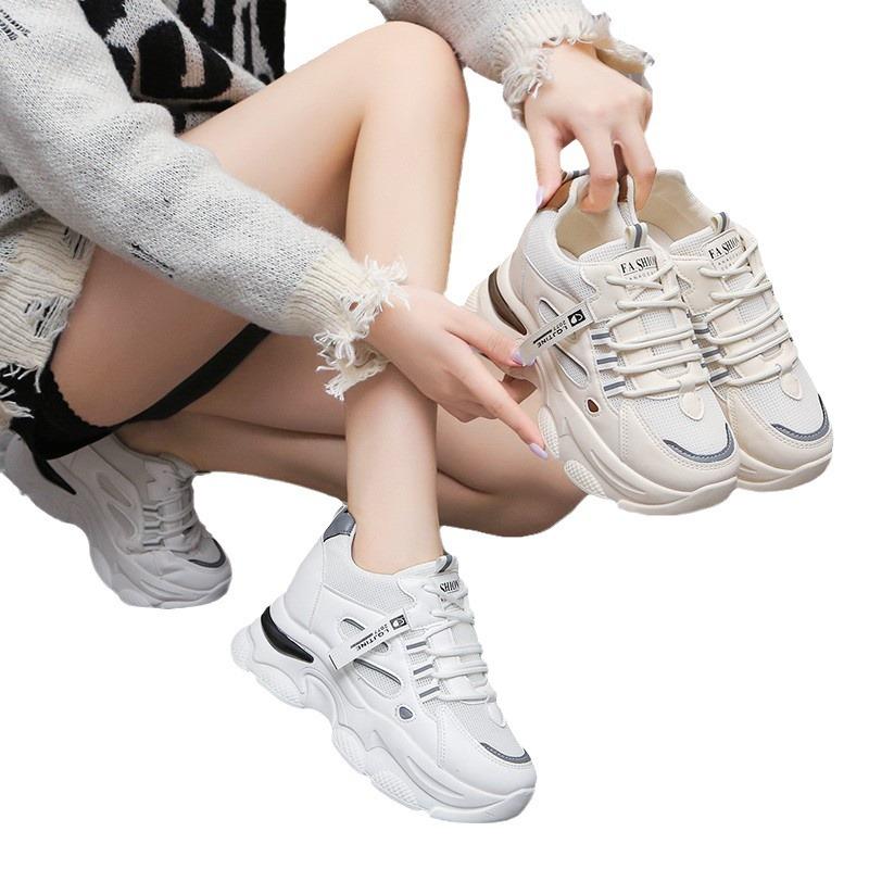 Neue Herbst Papa Schuhe Damen Allround Kleine Dicke Sohle Atmungsaktiver Lässiger Sneaker