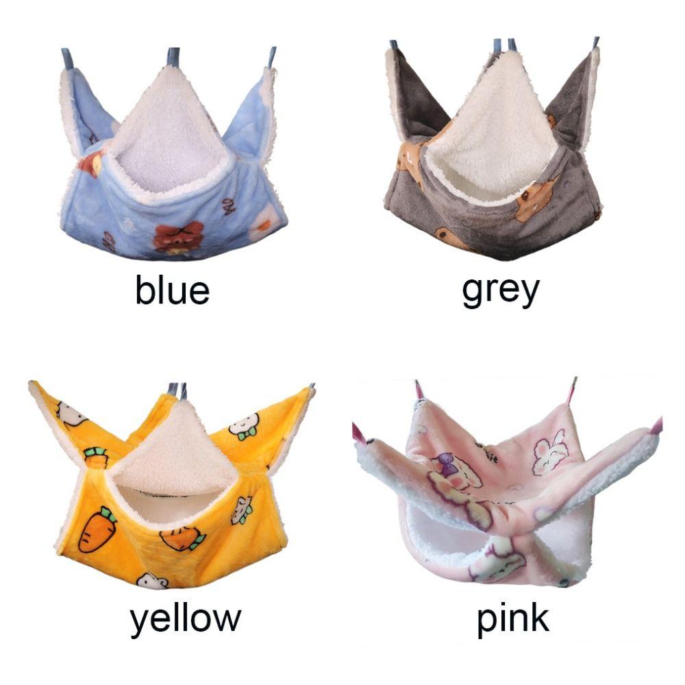 Comfortable Hamster Double-layer Hammock Flannel Hamster Hanging Cage  Winter