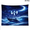 Al-Hilal Saudi FC Wall Tapestry Aesthetic Wall Hanging Printed Fabric Blanket Decorative Tapestries for Bedroom Living Room Home Decor