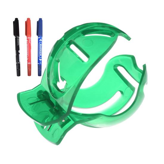 Golf Ball Liner Clip with Pens Triple Line Drawing Marker Stencil Template Portable Golf Ball Putting Alignment Marking Tool Golf Accessories