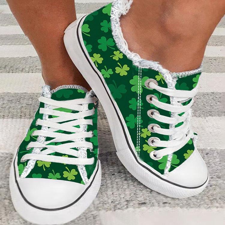 

Низкие кроссовки с глубоким вырезом и цветами, женская повседневная парусиновая обувь