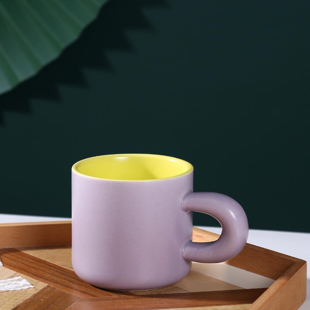 

Керамическая чашка Macaron Dopamine Couple Water Cup Простая кружка Бытовая кофейная чашка Подарок на событие Сувенир 360ML [Color box 60/box]