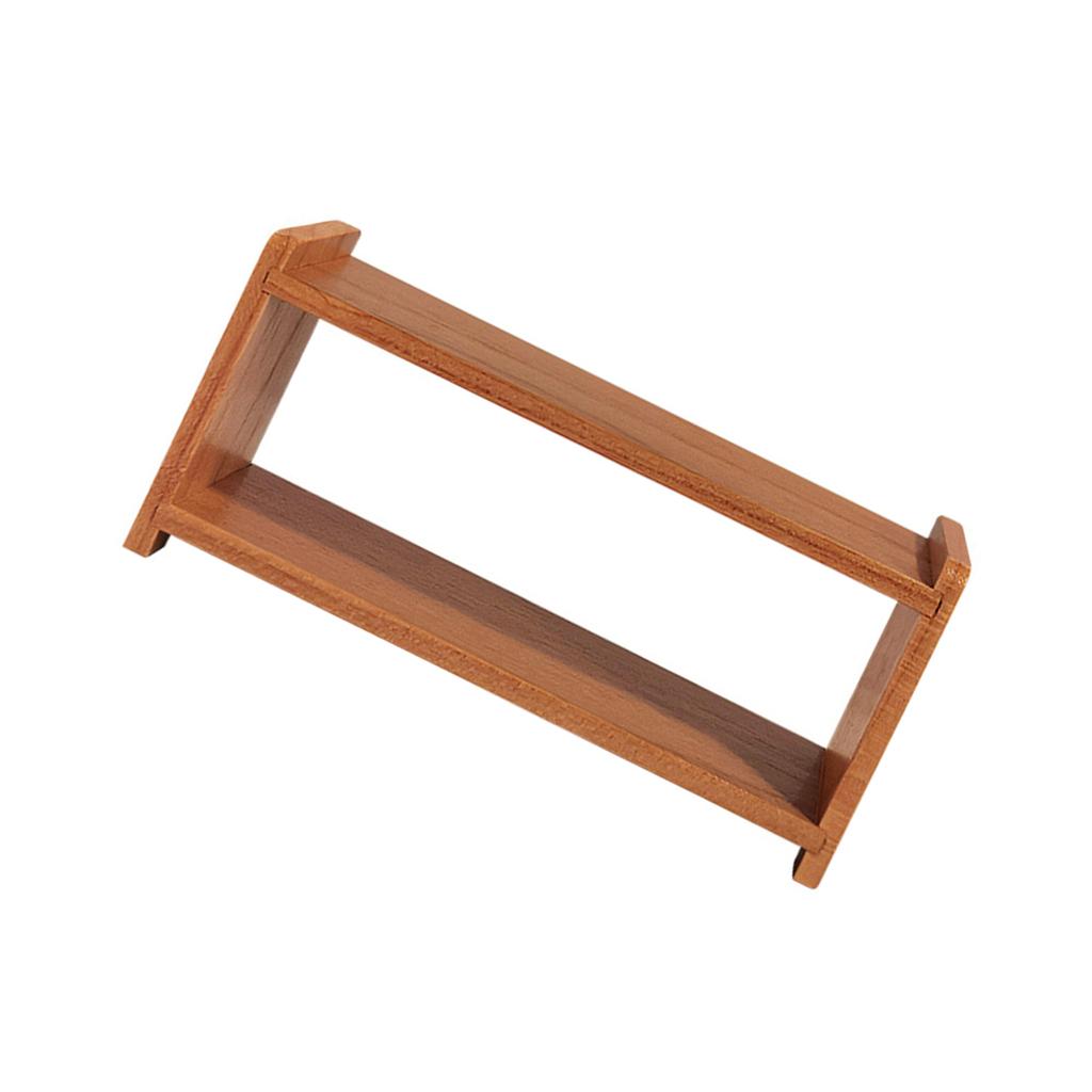 Suporte de madeira realista, brinquedo de faz de conta realista para crianças, modelo de prateleira de exibição de papéis, estante vintage de livros 1:12 casas de bonecas