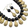 Medieval Vintage Light Luxury Jewelry Set, Retro Western Stud Earrings Necklace Set, Niche Elegant Jewelry Set