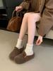 2025 new belt buckle thick-soled imitation lamb wool cotton slippers outer wear bag head fluff half-drag warm women's shoes slippers
