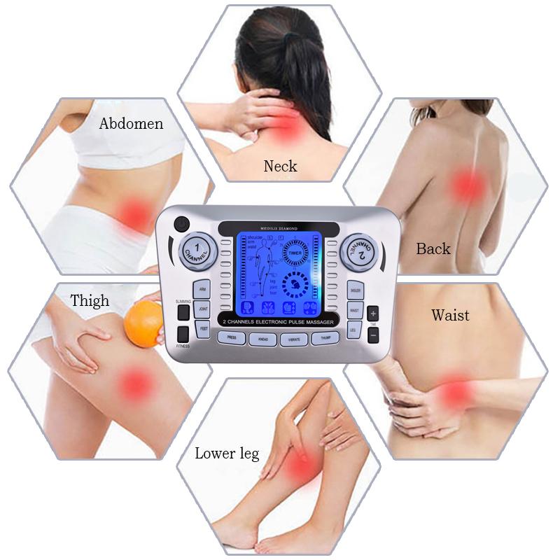 Durable And Safe Electronic Pulse Massager Tens Ems Machine Massager Electrical Nerve Muscle Stimulator Acupuncture Fat Burner Pain Relief
