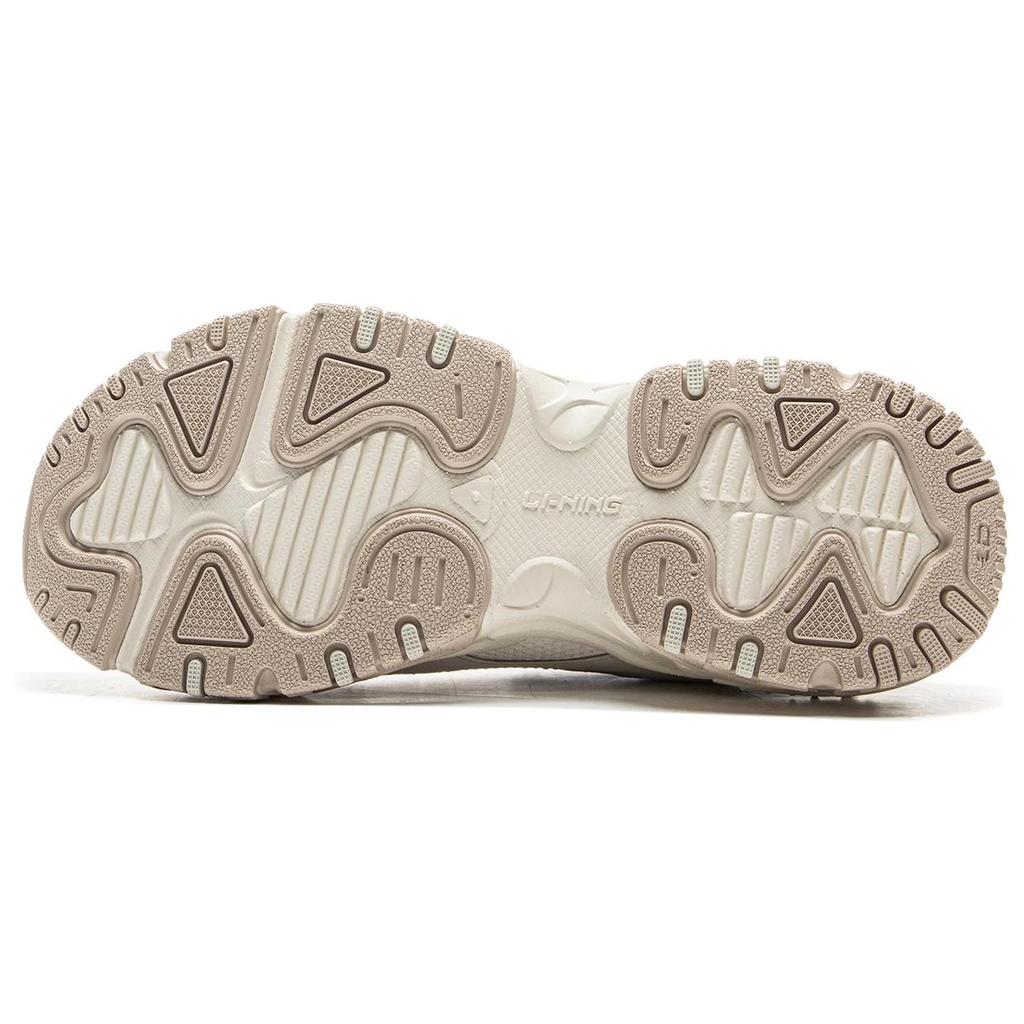 New LiNing Brown Sugar Slip Resistant, Abrasion Resistant, Breathable Low Top Casual Shoes Women's White Gray AGCV128-4