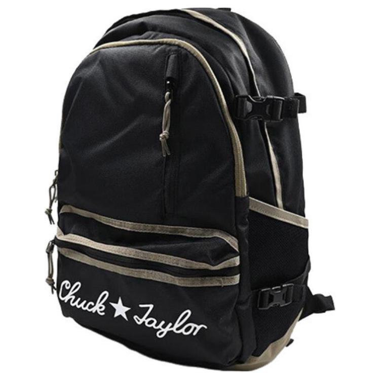 New Converse Polyester Backpack Regular Women's Black Brown 10023813-A01