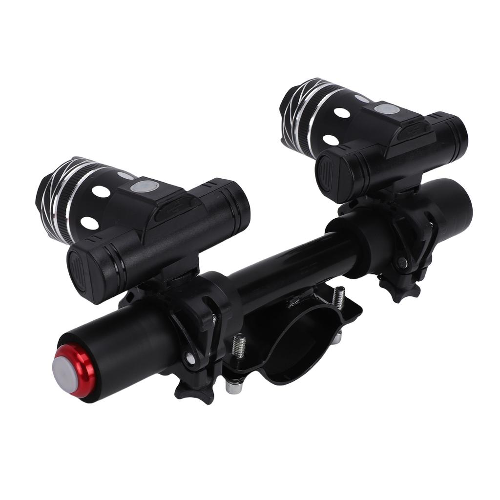 Scooter Handlebar Headlights Aluminum Alloy USB Rechargeable Bike Front Lights for 45-52mmCelsius 1.77-2.05inch Pole Diameters