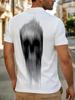 Men's Outdoor Polo Shirt, Available in Multiple Sizes, with a Skull Print on the Left Chest. Stylish, Casual, and Comfortable, This Men's Top Is