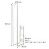 Yamazaki Tower Wall-Mounted Toilet Paper Holder, White, Approx. W3.7 X D7 X H25cm, Easy-Access Toilet Paper Storage, Model 6011
