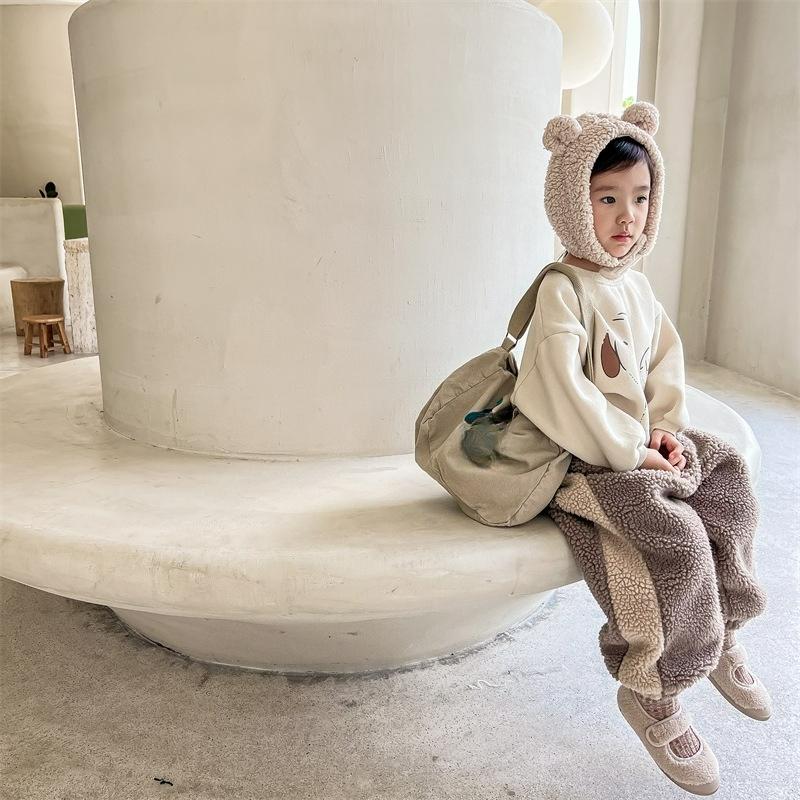 Children's Clothing Winter Clothes, Children's Korean Version of Lamb Velvet Pants, Children's Pants, Girls' Winter Plush Pants