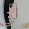iPhone 17 Case: Lychee Pattern Leather Crossbody Lanyard Card Holder Protective Case for Apple 14 Pro