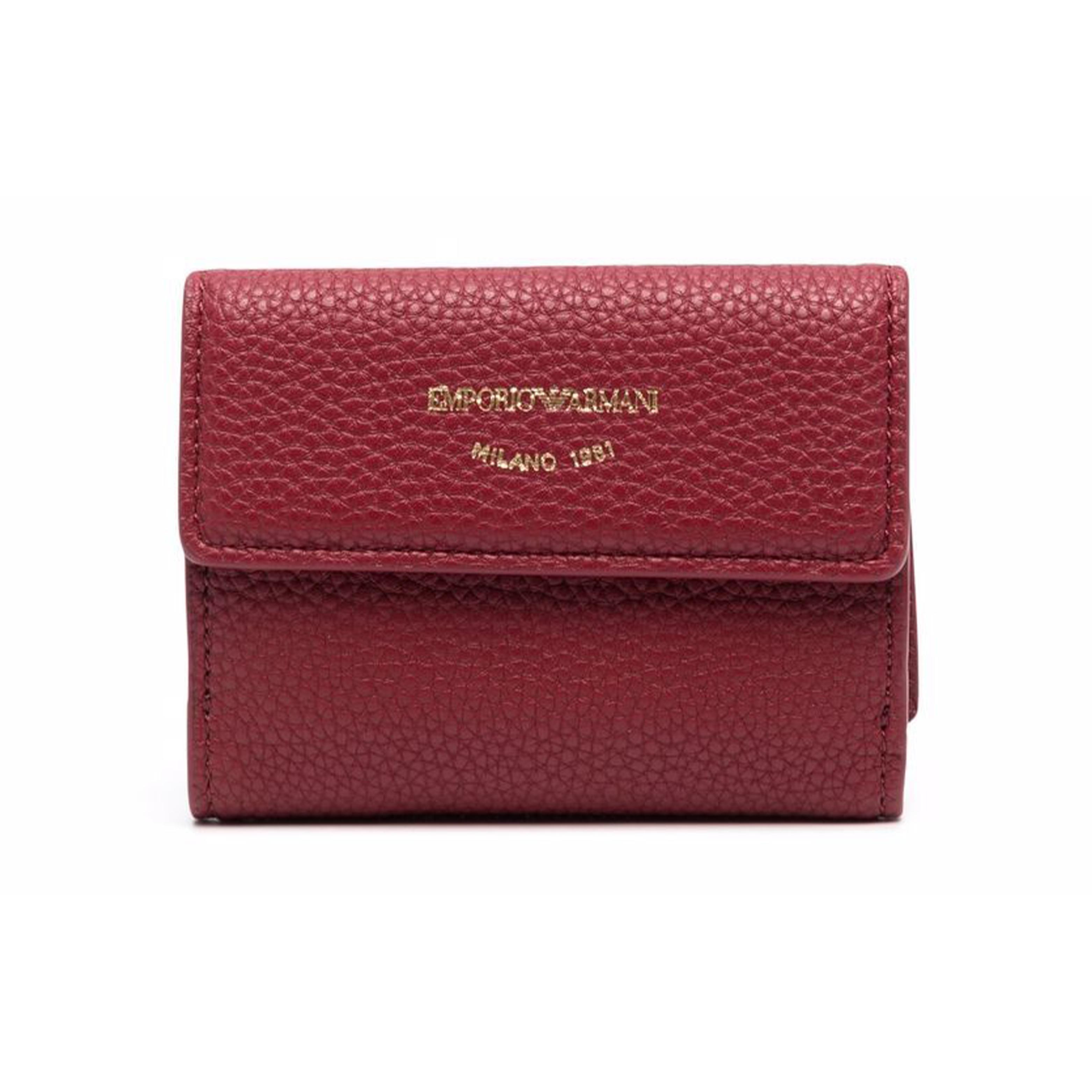 EMPORIO ARMANI Casual Style Polyurethane Wallet Womens Red Red красный