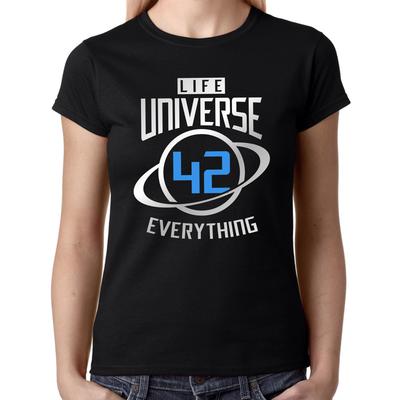 42 Risposta Vita Universo Tutto Guida Galattica Citazioni Geek Maglietta Donna