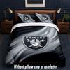 Set Biancheria da Letto Design Las Vegas Raiders 1 Copripiumino + 2 Federe Morbido Traspirante Biancheria da Letto per la Casa