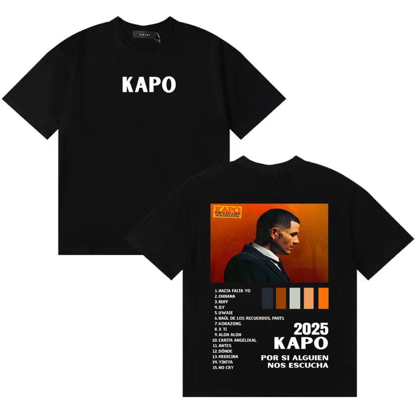 Rapper Kapo Pop Cover Merch T Shirts Unisex Women Double Sided Print Casual Summer Aesthetic Cozy Short Sleeve Tshirt Y2K TShirts