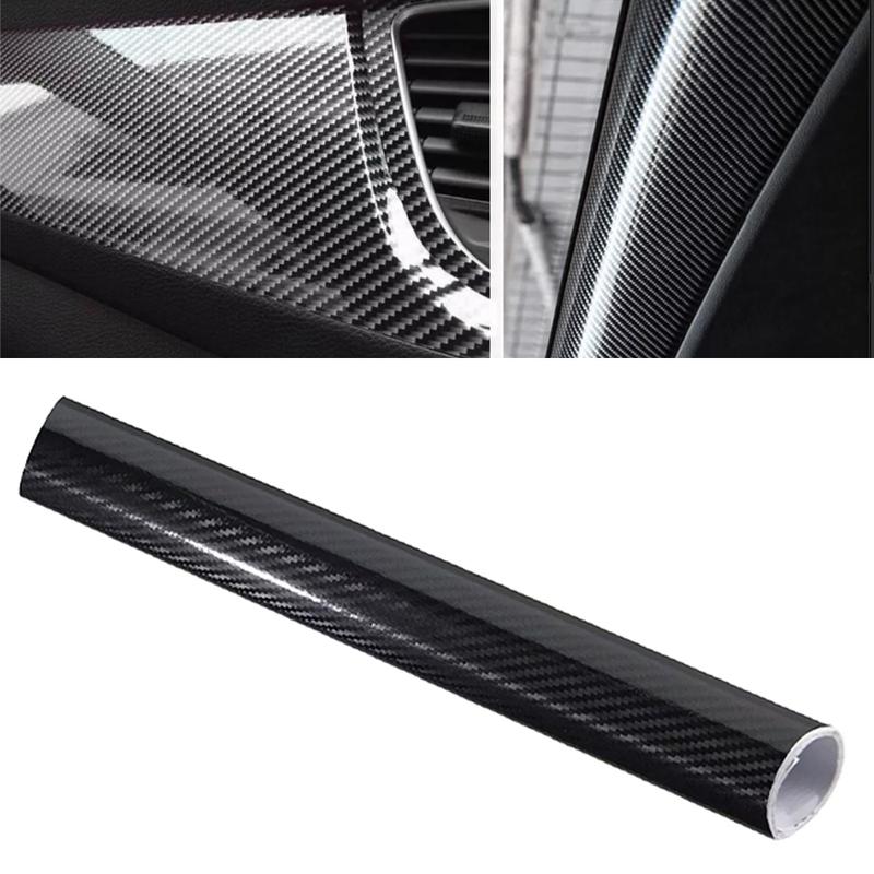 Car 5D Carbon Fiber Film Sticker Vinyl Film 30*300cm/11.8*118.1inch Self Adhesive Sheet Vinyl Wrap Film Protective Film Stickers