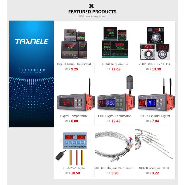 1/2 NPT Waterproof Stainless Steel k Thermocouple Sensor Pt100 Probe 50mm 100mm 150mm 200mm PID Temperature Controller 2M wire