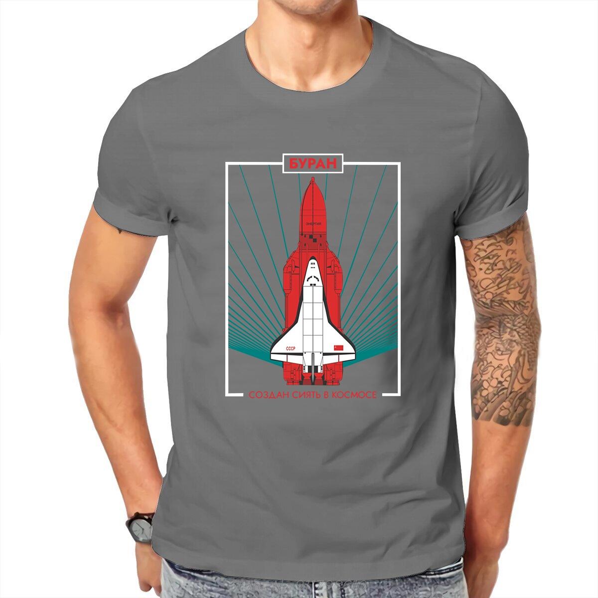 

Buran Soviet Shuttle Orbiter Vintag Unique TShirt Russian USSR CCCP Comfortable New Design Graphic T Shirt Stuff Ofertas t-shirt 4XL