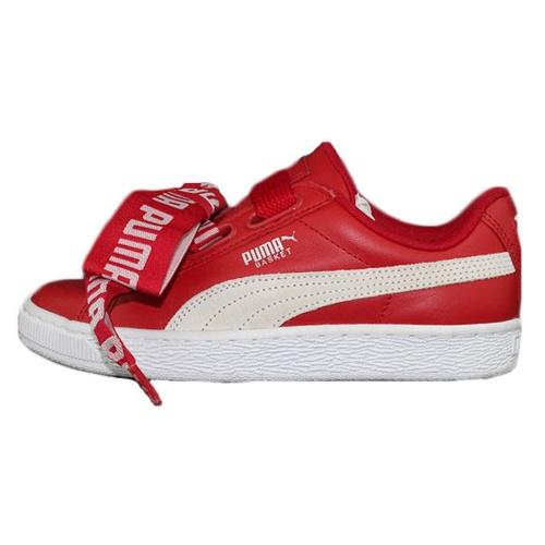 (WMNS) PUMA Basket Heart DE Red White Women s 364082-03 EU 36