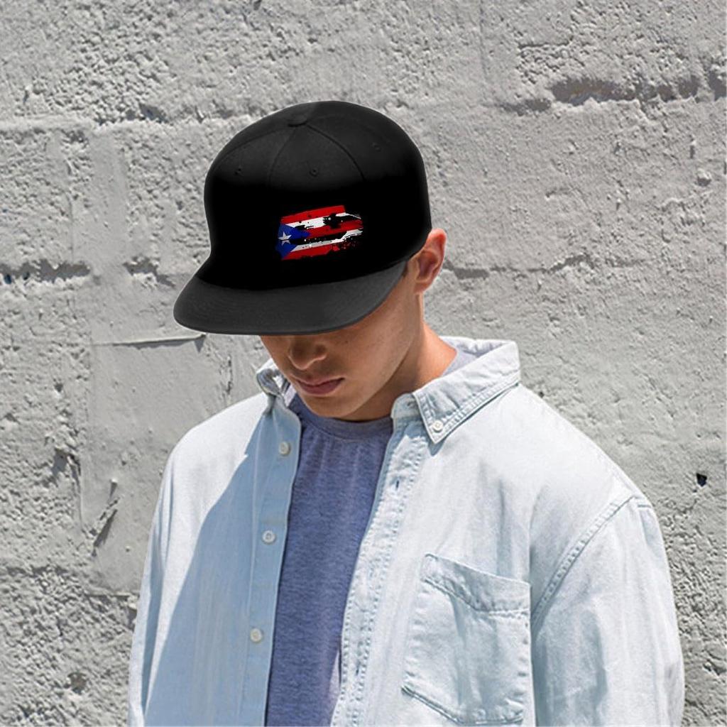 Puerto Rico Flag Distressed Graphic Baseball Cap Unisex Polyester Snapback Hat Outdoor Adjustable Cap