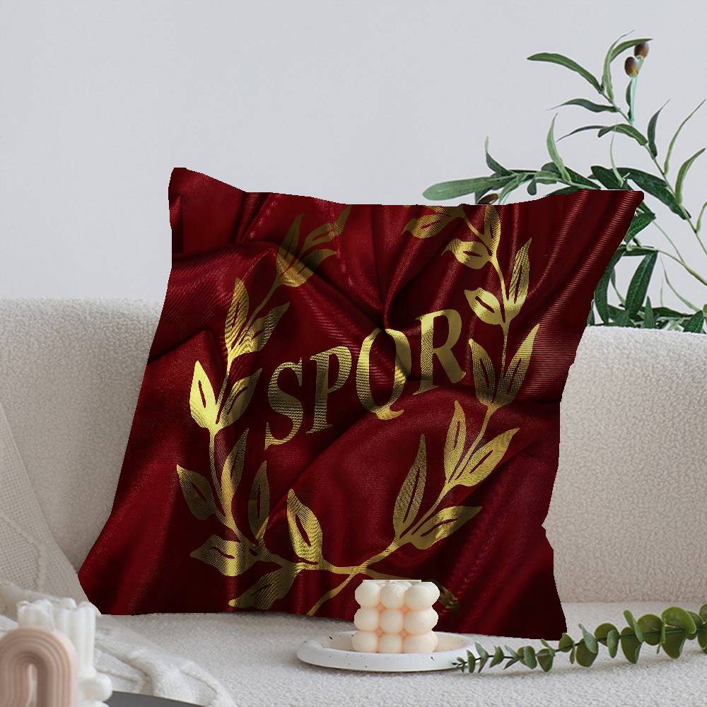 R-Roman S-SPQR Personalized Pillow Dust Cover Bedroom Kids Party Decoration Pillowcase Birthday Children Gift