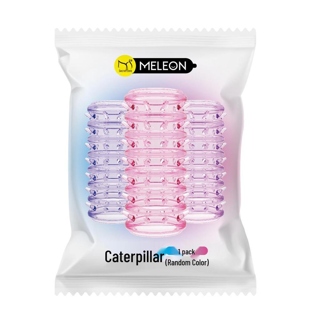 Raupen Analkristallstöpsel & Dornen Kristallhülle Herren Tragbares Penisring-Set