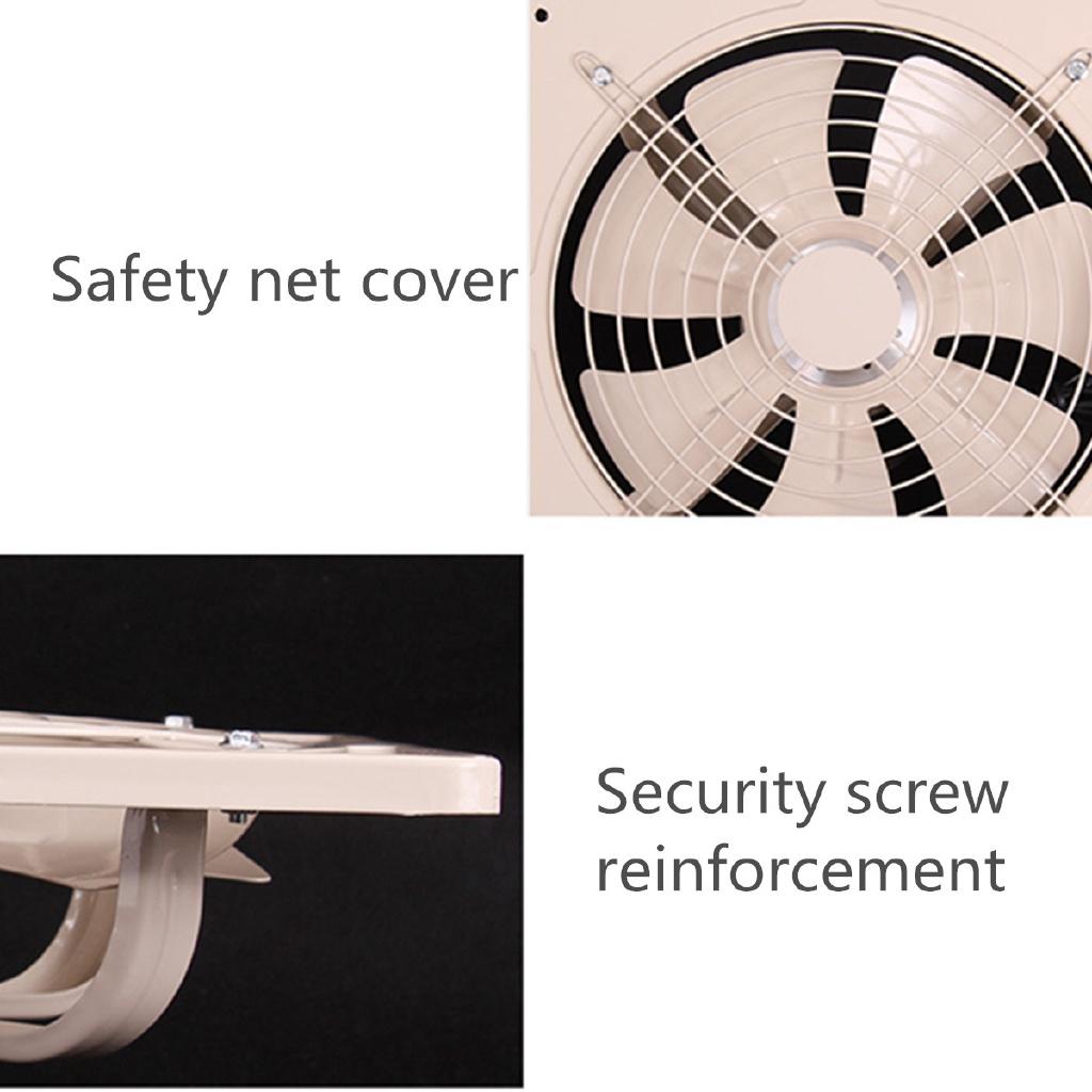 220V 10palcový kovový odsávací ventilátor Vysokorychlostní odsavač vzduchu Okenní ventilační ventilátor pro kuchyňský ventilátor Axiální nástěnný ventilátor